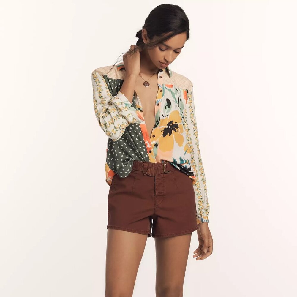 SOLD OUT STYLE - Like New Maeve Alida Contrast Buttondown Shirt Sz L - Picture 3 of 4